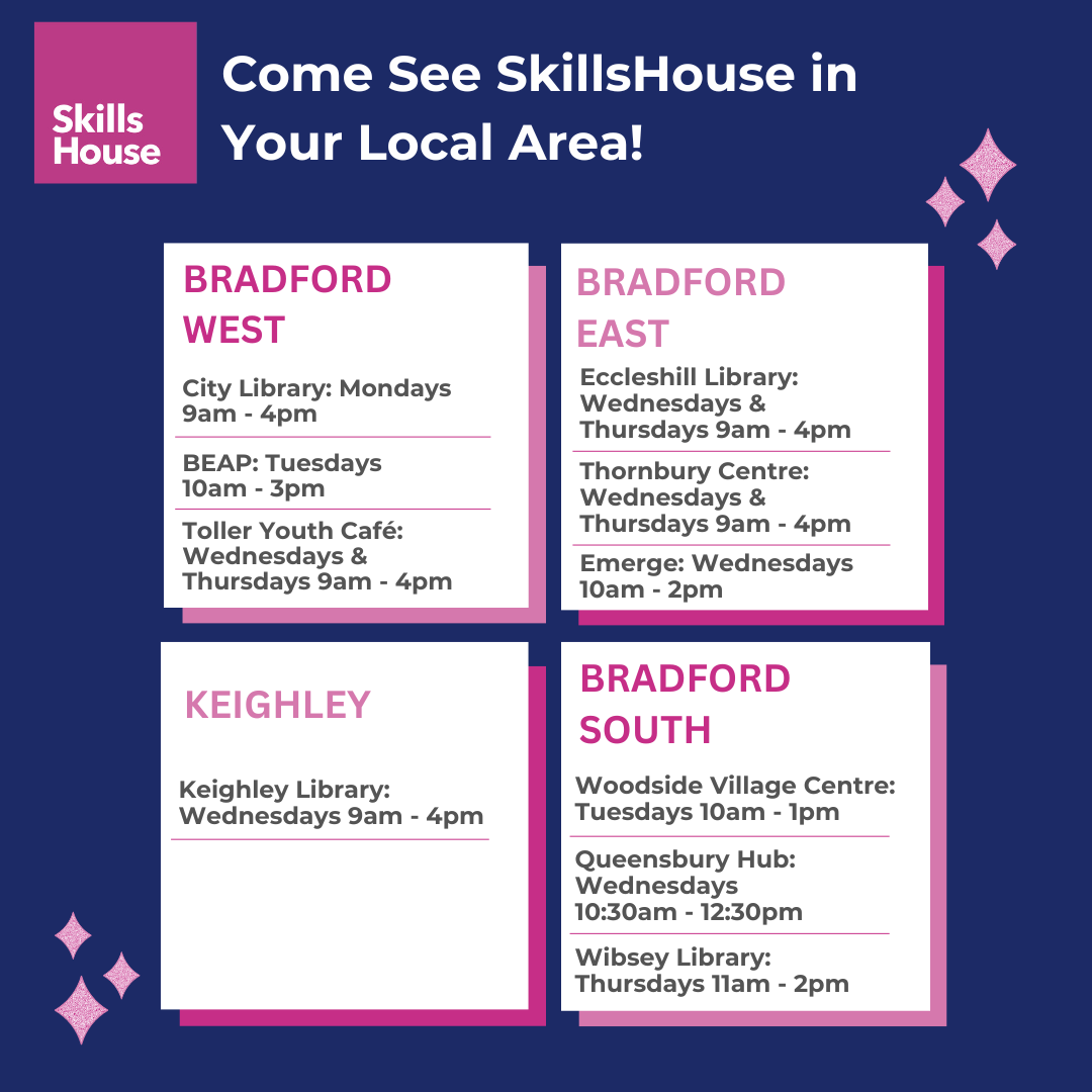 Come See SkillsHouse in your Local Area timetable