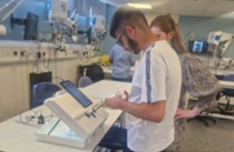 Two people in a lab